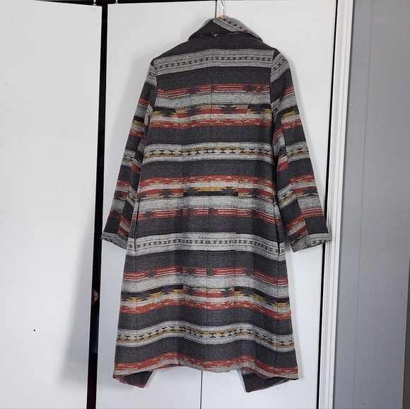 Rodeo Multicolor Striped Cape with Fringe - Picture 2 of 2